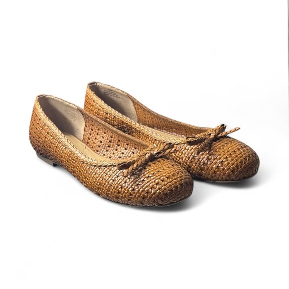 EUC Talbots Ballet Flats Woman’s 11 Blair Woven Tan - Picture 5 of 14